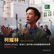 获刑6年7个月的“香港47人”案之柯耀林狱中度过